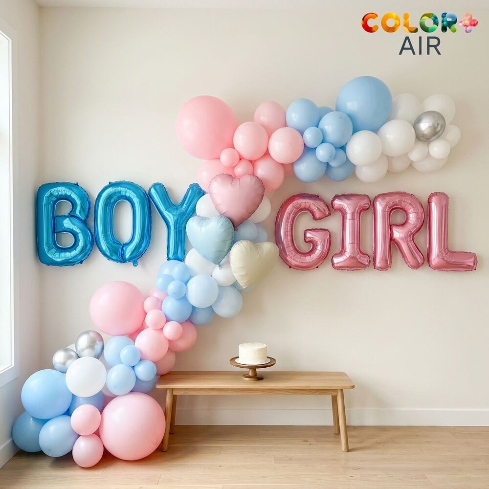 Gender Reveal Boy or Girl Balloon Set