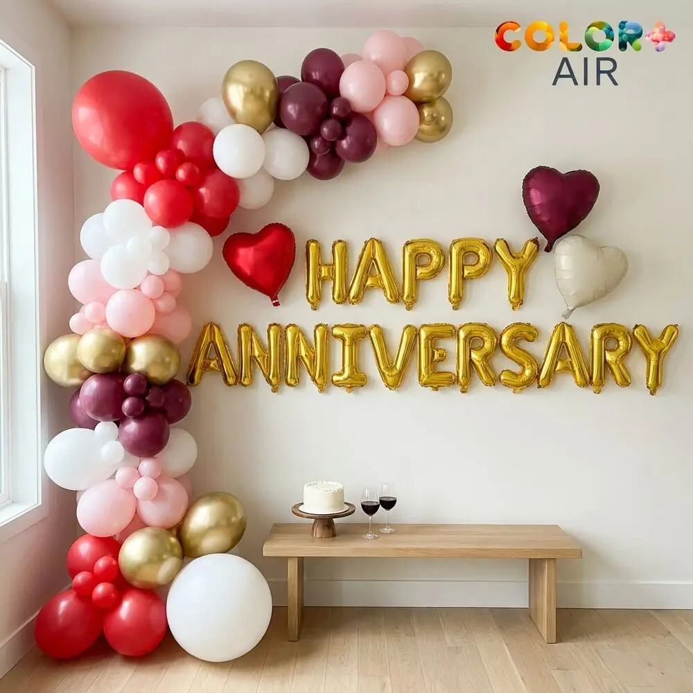 Happy Anniversary: finished balloon set