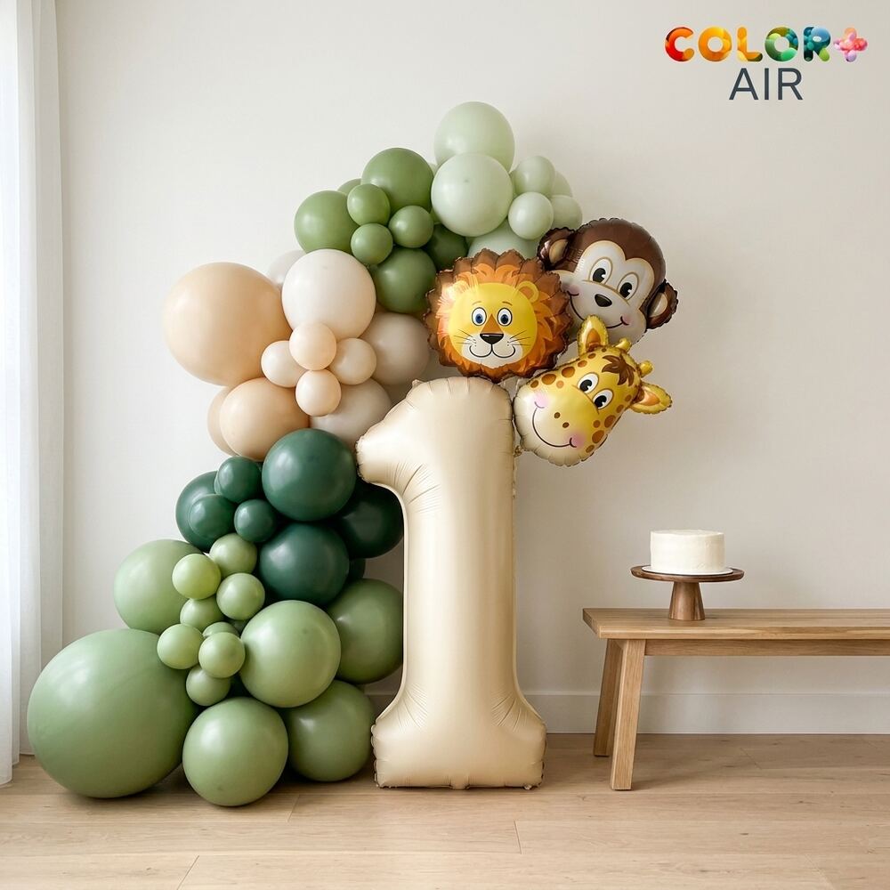 Jungle Safari Wild One Balloon Set