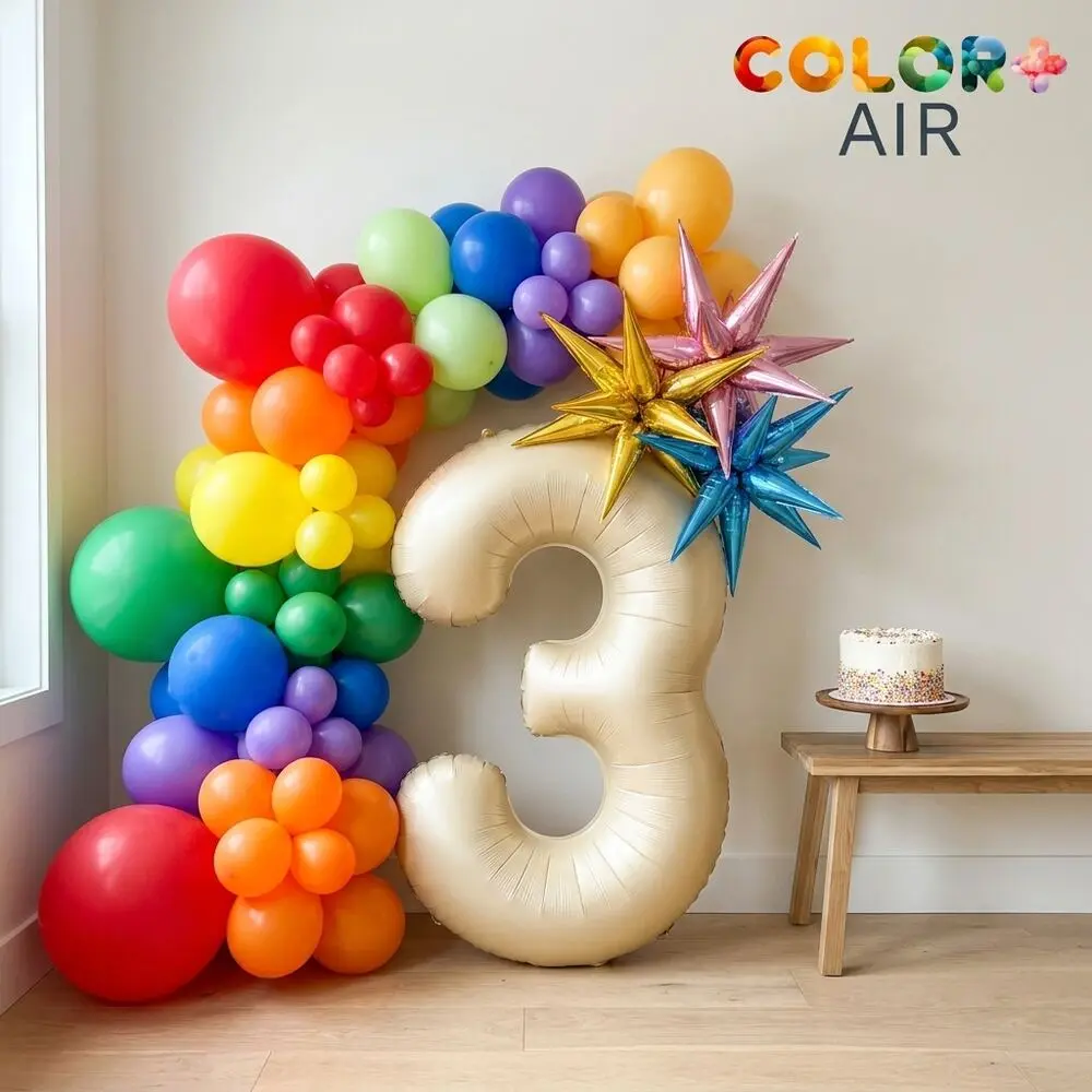 Rainbow: finished balloon set
