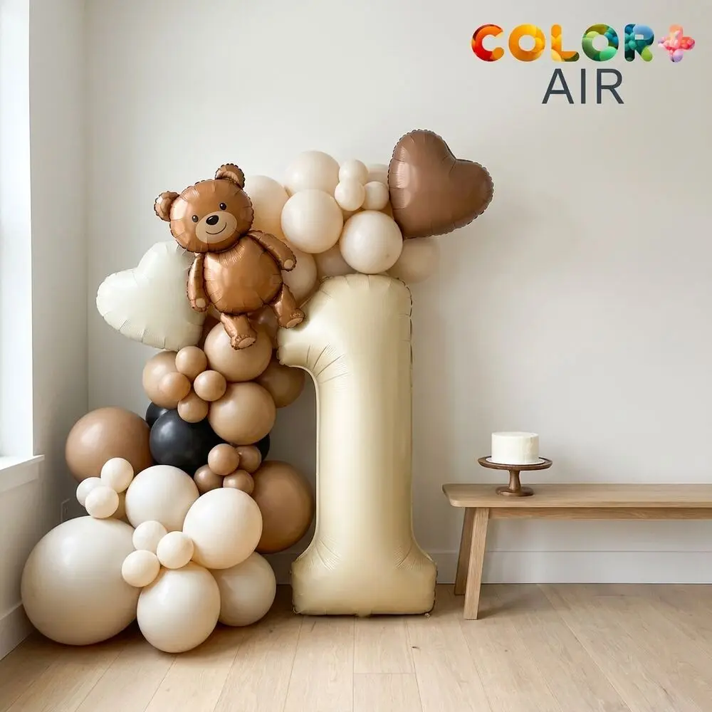 Teddy Bear Boho: finished balloon set