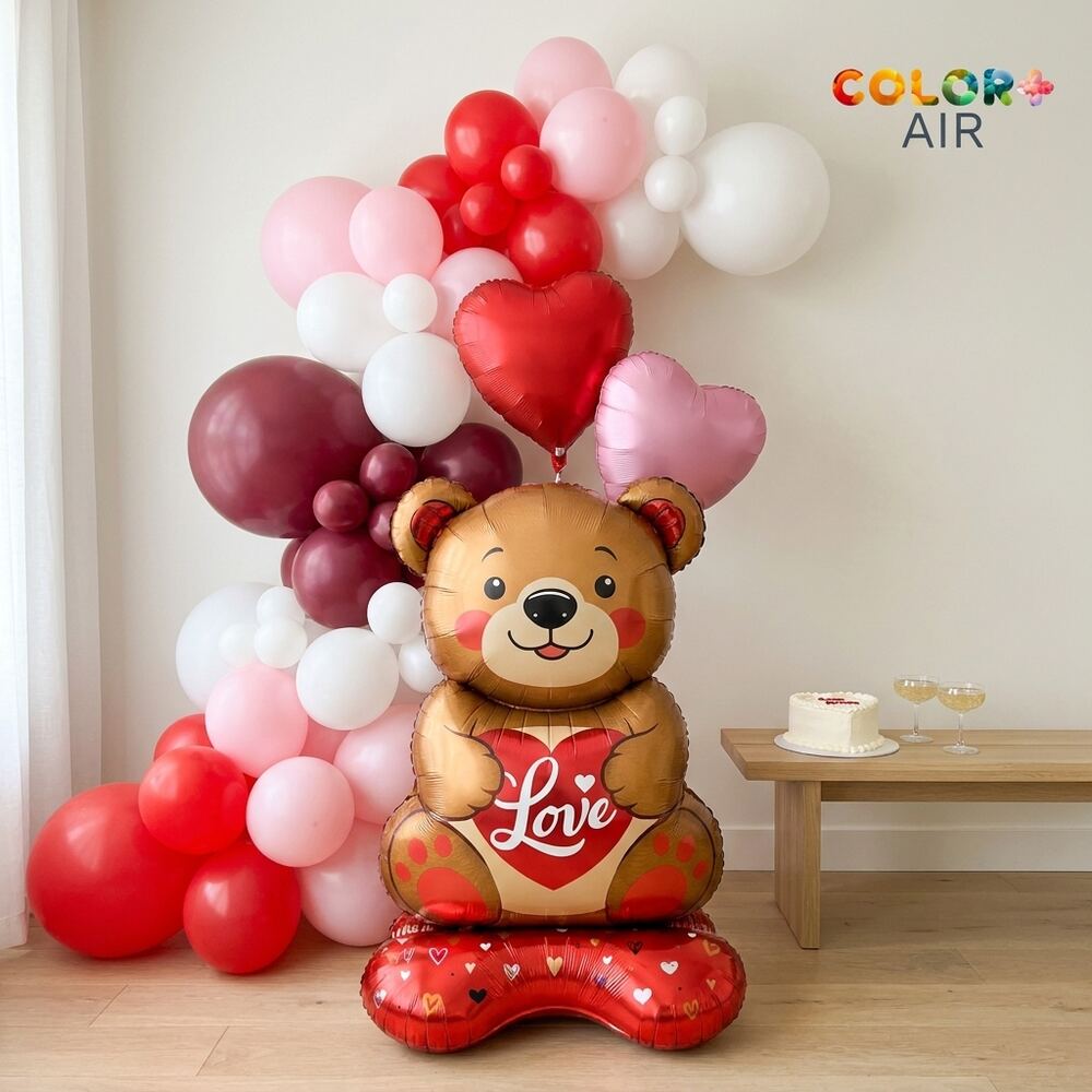 Valentine’s Love Teddy Balloon Set